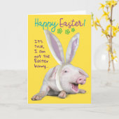 Carte Joli cochon De Pâques Avec Des Oreilles De Lapin P (Fleur jaune)