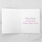 Carte Joli cochon rose dans un chalet de Noël (Intérieur)