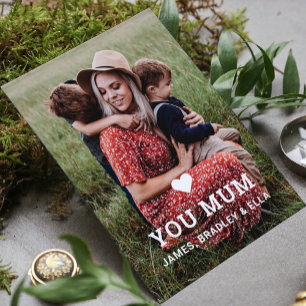 Carte Joli CŒUR JE T'AIME MAMAN Photo de la fête des mèr