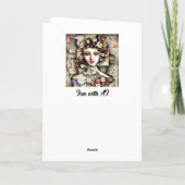 Carte Joli collage d'art Personnalisé Anniversaire (Dos)