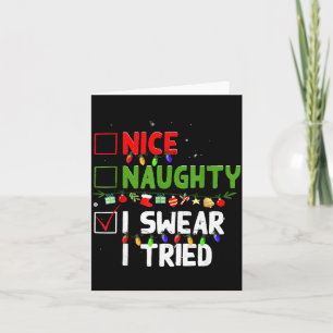Carte Joli Coquin Je Jure Que J'ai Essayé Famille Xmas D