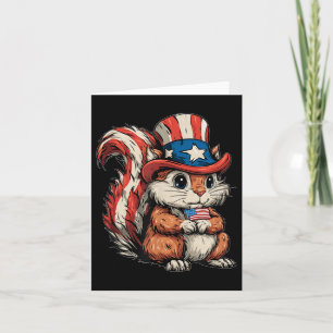 Carte Joli costume de Squirrel Us avec chapeau haut de f