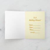 Carte Joli défilement Wedding shower conçu (Intérieur)