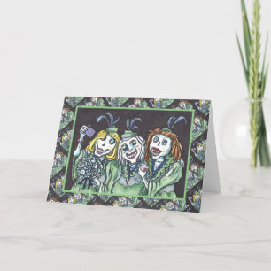 Carte JOLI DÉPLAISANT ZOMBIE BRIDESMAIDS SELFIE Blank