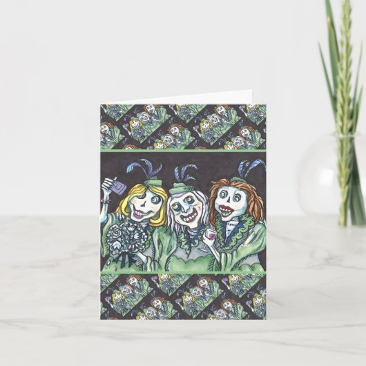 Carte JOLI DÉPLAISANT ZOMBIE BRIDESMAIDS SELFIE Blank (Devant)