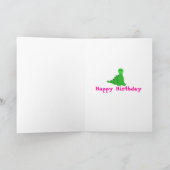 Carte Joli Dinosaure Rose (Intérieur)
