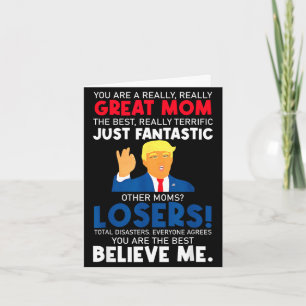 Carte Joli Donald Trump vous êtes une super maman fête d