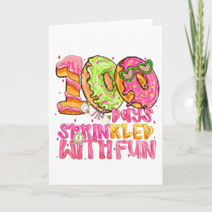 Carte Joli donut 100 jours saupoudré de plaisir école