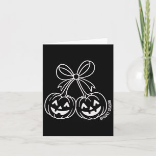 Carte Joli Double Citrouille Jack O Lantern Visage Arc S