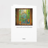 Carte Joli Dreamcatcher coloré dans vitre (Dos)