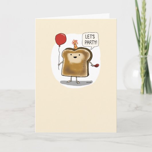 Carte Joli, drôle de fête toast Anniversaire (Devant)