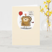 Carte Joli, drôle de fête toast Anniversaire (Fleur jaune)