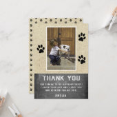 Carte Joli Empreinte de patte Chalkboard Anniversaire Ph (Devant/Arrière en situation)