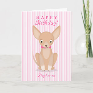 Carte Joli en Chihuahua rose