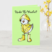 Carte Joli Enfants Rainy Day Cartoon Chick Custom Get We (Fleur jaune)