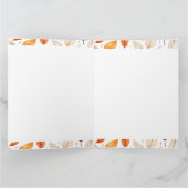 Carte Joli épouvantail d'automne avec citrouille et feui (Intérieur)