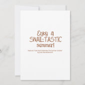 Carte Joli Escargot Coquille d'été Solstice d'été Bénédi (Dos)