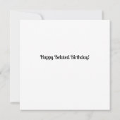 Carte Joli escargot drôle joyux anniversaire en retard (Dos)