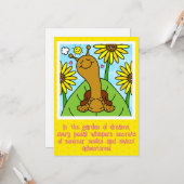 Carte Joli Escargot Jardin D'Été Conversation Penser À V (Devant/Arrière en situation)