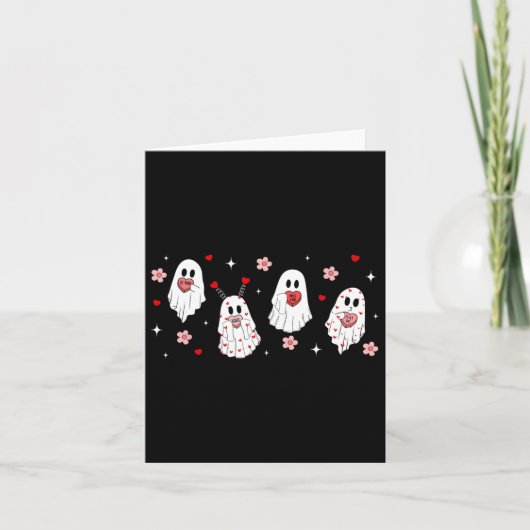 Carte Joli fantôme de la Saint-Valentin Cœur de bonbon S (Devant)