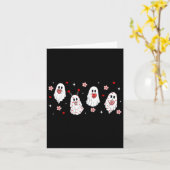 Carte Joli fantôme de la Saint-Valentin Cœur de bonbon S (Fleur jaune)