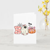 Carte Joli Fantôme Floral Boo Halloween Garçon Fille Fan (Fleur jaune)