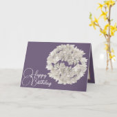 Carte Joli Floral Blanc Orchidée Fleur Garland Anniversa (Fleur jaune)