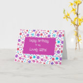Carte Joli Floral Ditsy pour un bel anniversaire de femm (Fleur jaune)