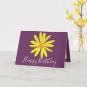 Carte Joli Floral Moderne Fleur Fleur pourpre Anniversai (Fleur jaune)