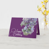 Carte Joli Floral Moderne Lilac Fleur pourpre Anniversai (Fleur jaune)