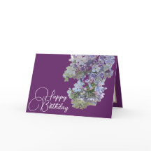 Joli Floral Moderne Lilac Fleur pourpre Anniversai