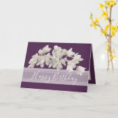Carte Joli Floral Moderne Orchidée Fleur pourpre Anniver (Fleur jaune)