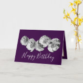 Carte Joli Floral Moderne Pavot Fleur Violet Anniversair (Fleur jaune)