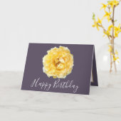 Carte Joli Floral Moderne Rose Fleur pourpre Anniversair (Fleur jaune)