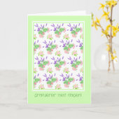 Carte Joli Floral Norwegian Language Salutation Annivers (Fleur jaune)