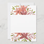 Carte Joli Floral Rustique Terracotta Rose (Dos)