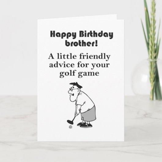Carte joli frère de golf heureux anniversaire (Devant)