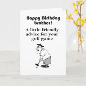 Carte joli frère de golf heureux anniversaire (Fleur jaune)