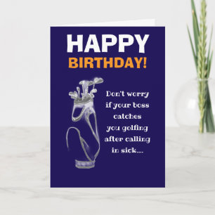 Carte joli frère de golf heureux anniversaire souhait