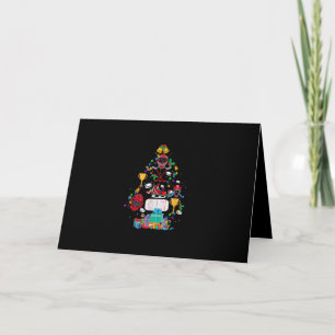 Carte Joli garçon cadeau drôle arbre ornement Noël hocke