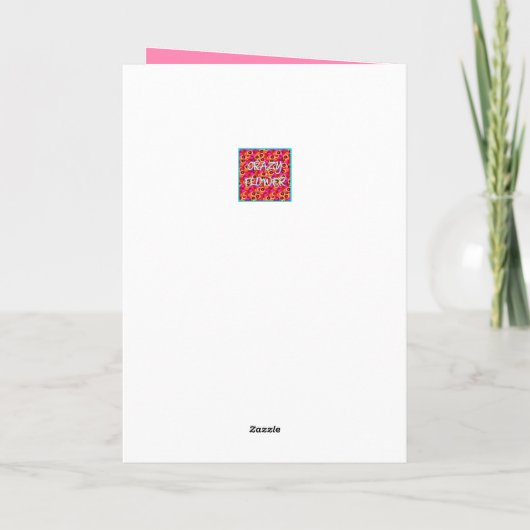 Carte Joli Geraniums de fleurs d'été dans un pot (Dos)