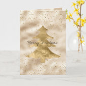 Carte Joli Glam Gold Sparkle Dots Arbre de Noël (Fleur jaune)