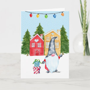Carte Joli gnome de Noël