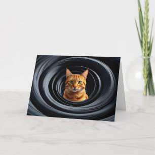 Carte Joli Gyre de Chat Tigré Orange