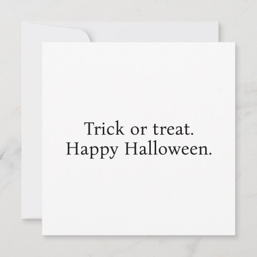 Carte Joli Halloween Adorable Pour Les Enfants (Dos)