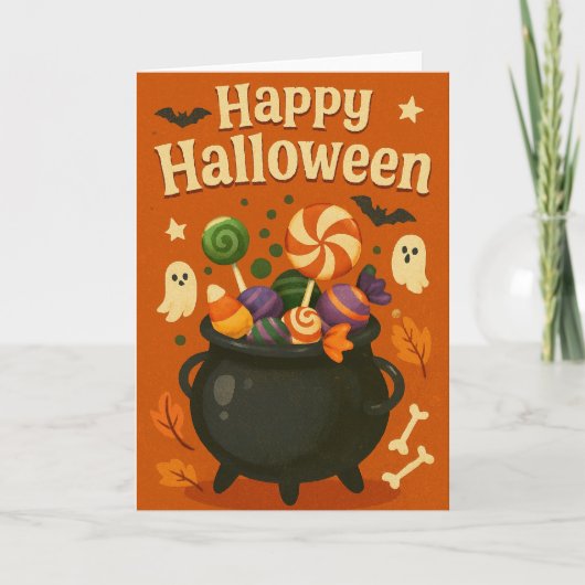 Carte Joli Halloween effrayant (Devant)