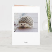 Carte Joli Hérisson Rose Gold Personnalisé Anniversaire (Dos)