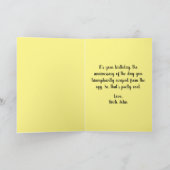 Carte Joli Jaune Funny Poulets Humour Ballons Anniversai (Intérieur)