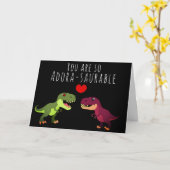 Carte Joli jeu de mots sur les dinosaures Vous êtes un V (Fleur jaune)