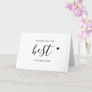 Carte joli joyeux minimaliste de la nouvelle année